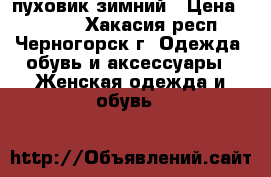 пуховик зимний › Цена ­ 3 000 - Хакасия респ., Черногорск г. Одежда, обувь и аксессуары » Женская одежда и обувь   